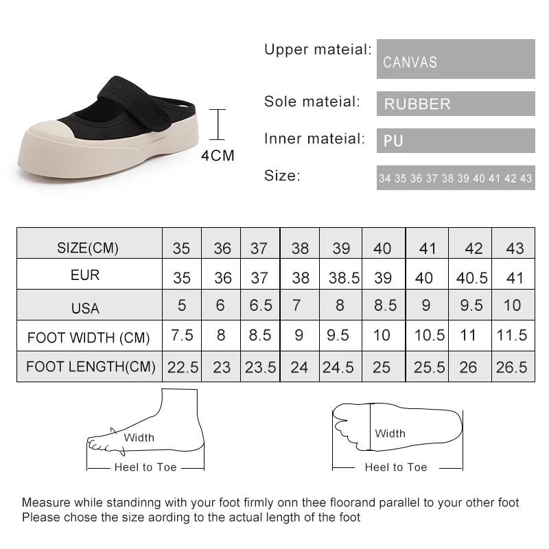 AIYUQI Mary Jane Half Slippers Women 2024 New Summer Women\'s Mules Shoes Fashion Platform Canvas Ladies Slippers