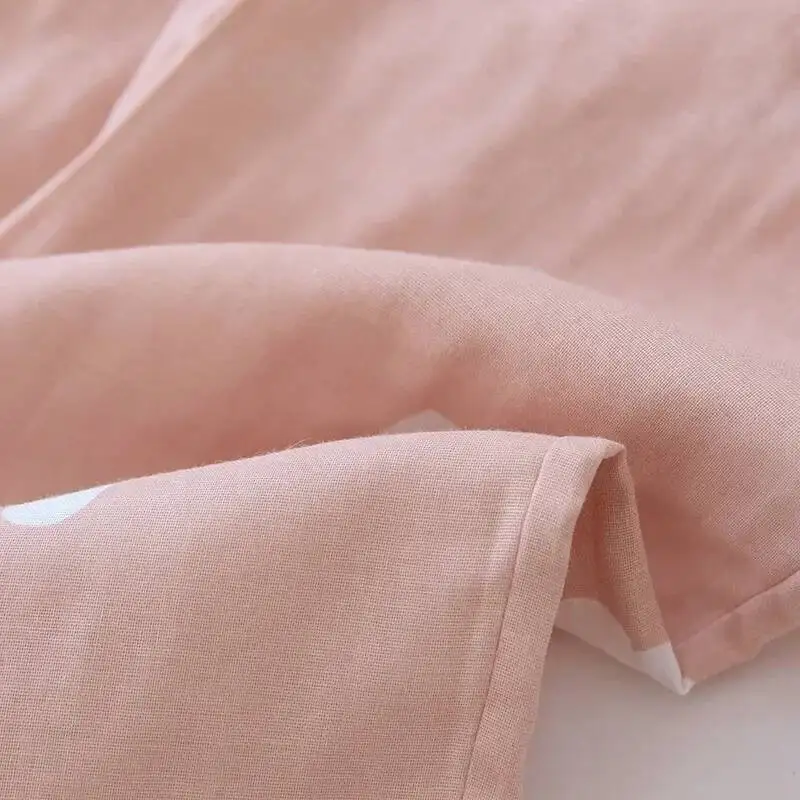 الحب القلب الطباعة القطن باما السراويل للنساء أربعة مواسم مع الجانب بوك المنزل رقيقة تكييف الهواء السراويل