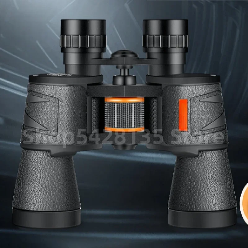 Binoculares profesionales de visión nocturna con poca luz, binoculares potentes de largo alcance, impermeables, equipo militar de caza y Camping, 20X50
