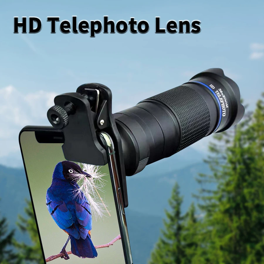 Mobile camera lens Kit, 36x HD telephoto clip lens, suitable for most smart devices handheld monoculars