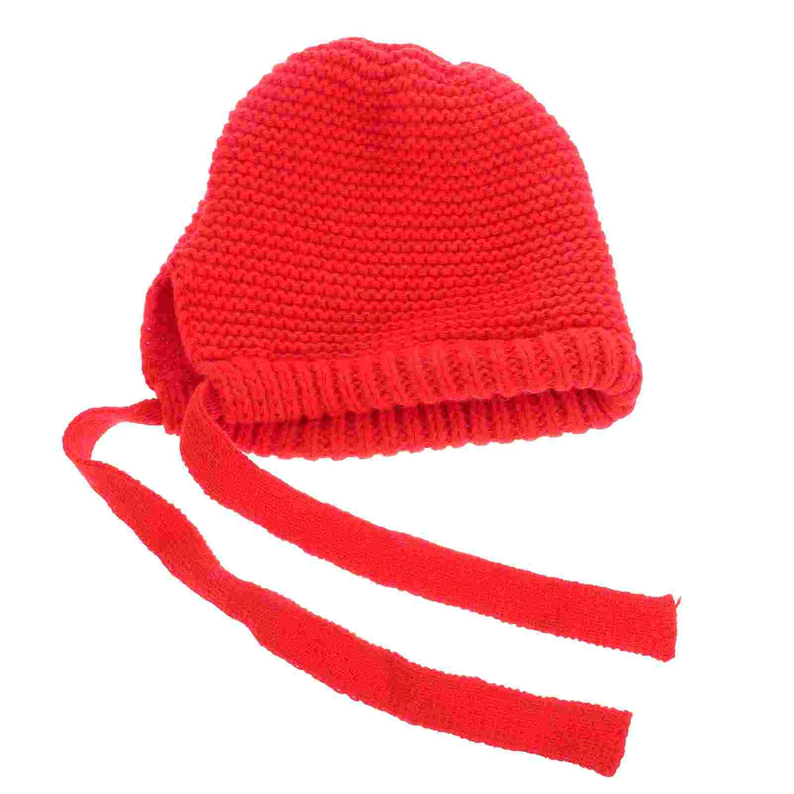 

Knitted Hat Unisex Beanie Trapper Ear Flap Stretch Cable Hats for Women Thicken