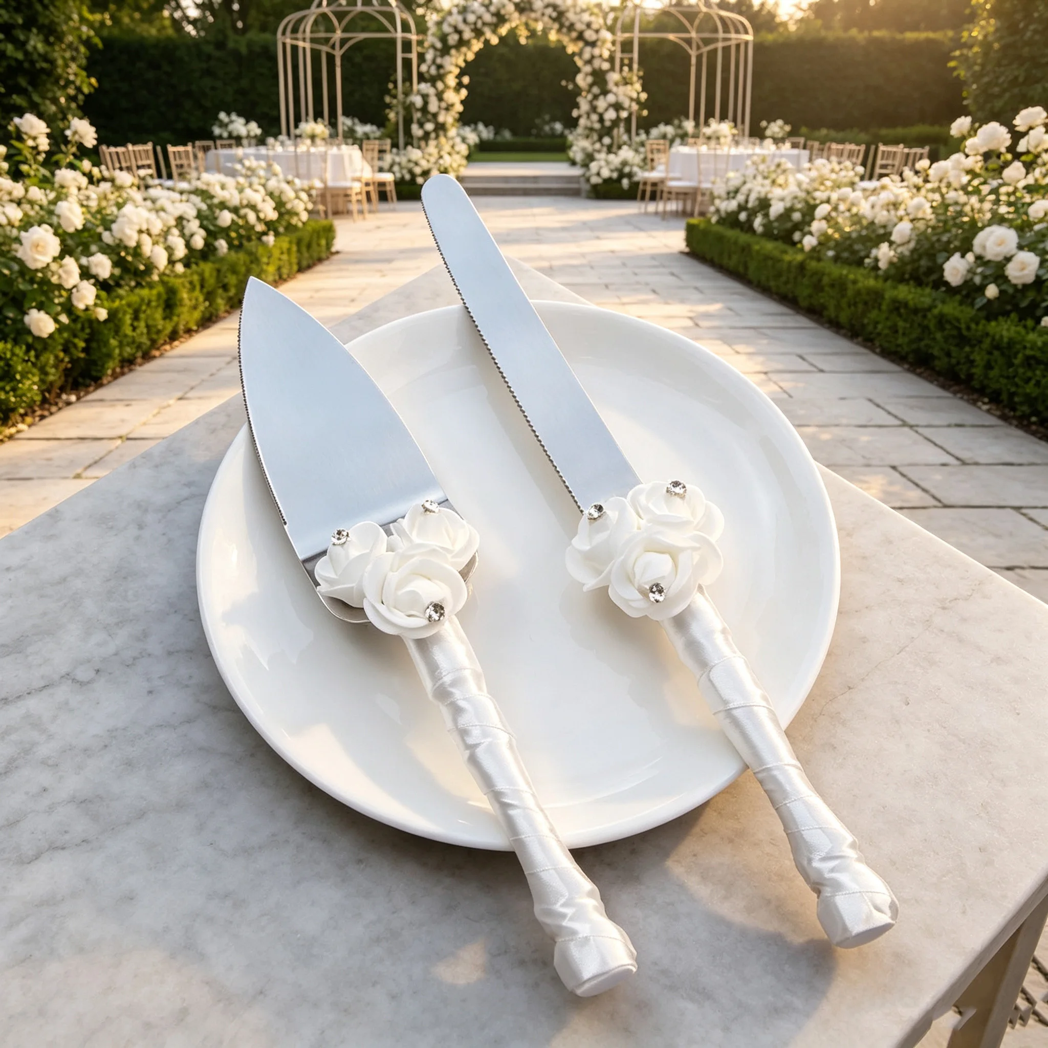 Wedding cake knife and spatula set, Western-style anniversary party props for weddings