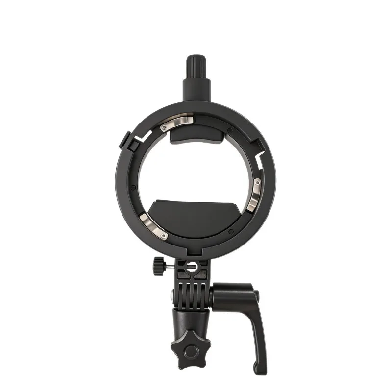 S Short Round Handle Flash Holder Bowens Mount Portable Light Stand Expansion Bracket Base Support