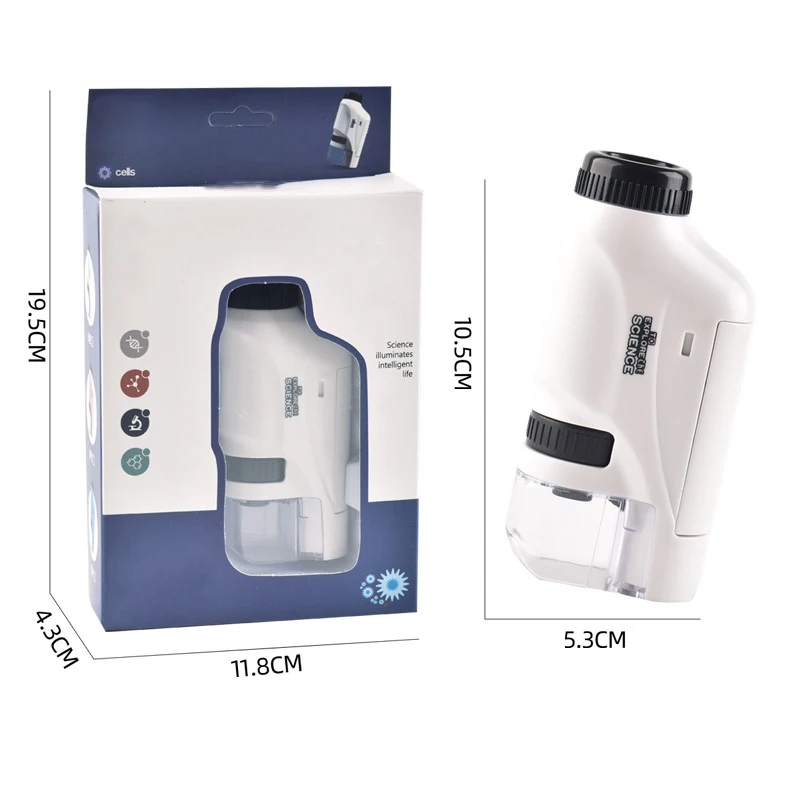 مجموعة مجسّرة جيب صغيرة محمولة للأطفال ، مجسّر مخبري بضوء LED ، أدوات تجربة علمية ، 60 إلى 120x #4