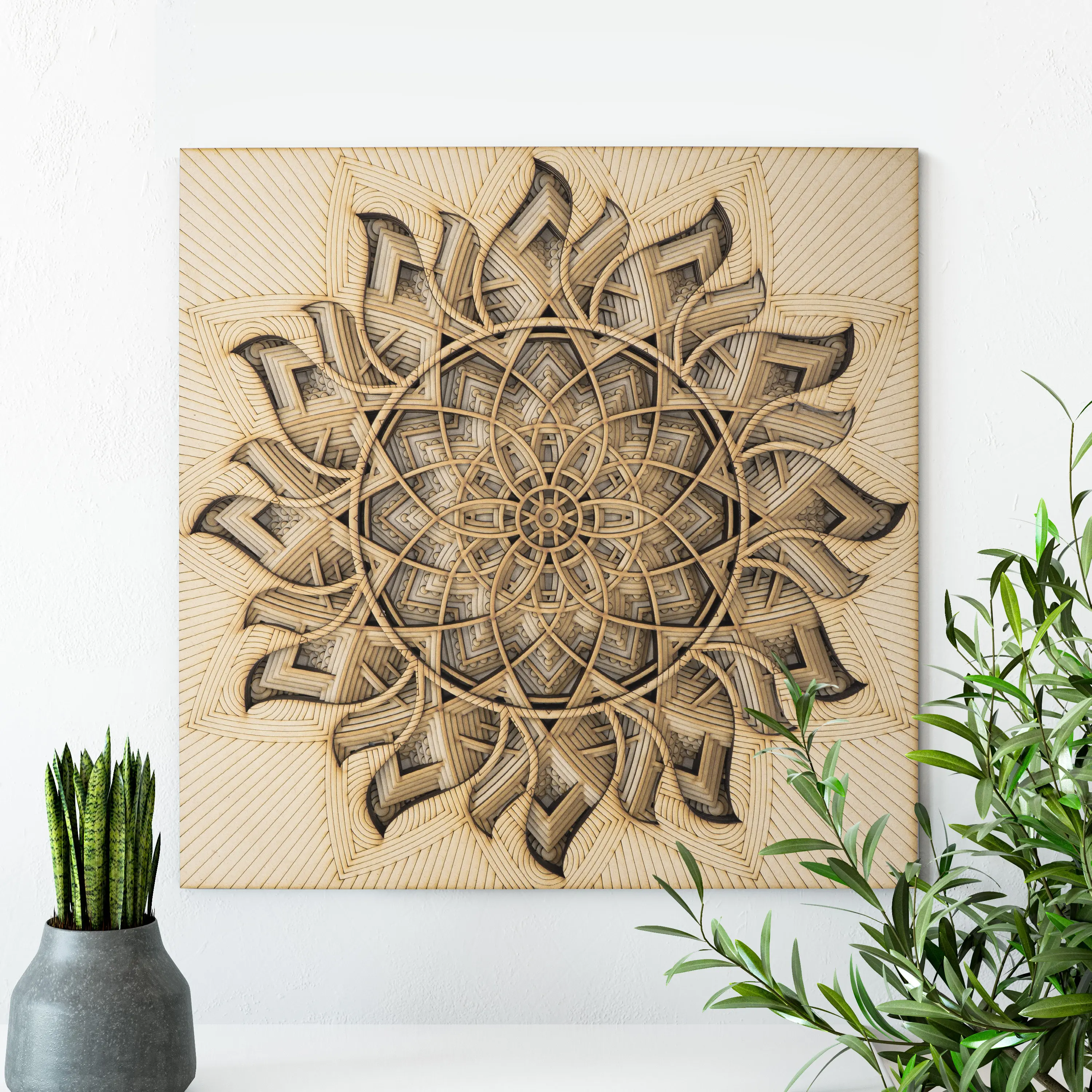 

Creative wall home soft decoration three-dimensional art wood wall decoration gift painting