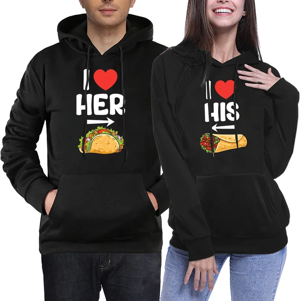 

Couple Hoodie I Love His Like Love Chicken Roll Boys&girls Hoodie Long Sleeve Sweatshirt Season Harajuku Fashion Male Female Top