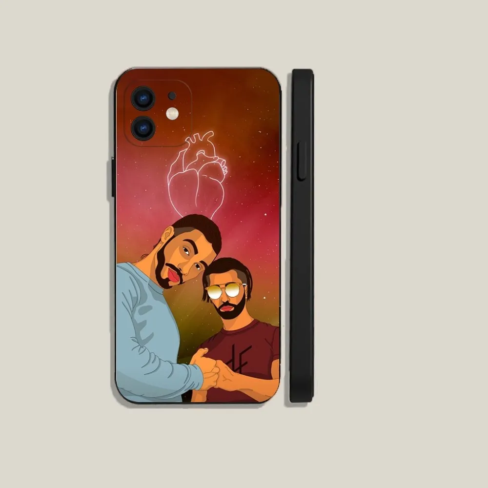 P-PNL qlf rapper caso de telefone para iphone 15,14,13,12,11,plus,pro max,xs,x,xr,se,mini,8,7 silicone macio capa preta