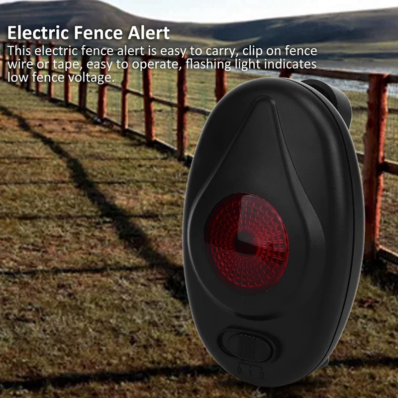 Electric Fence Alert Tester, Flash Signal Light, Electric Fence for Livestock Fence, Voltage Alert Fault Finder