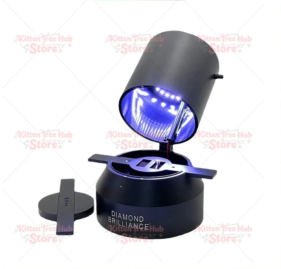 Diamond Loupe 10X Magnifier Fire Brilliance Observer Gemstone Appraisal Tool Jewelry Grading Inspection Device LED Light