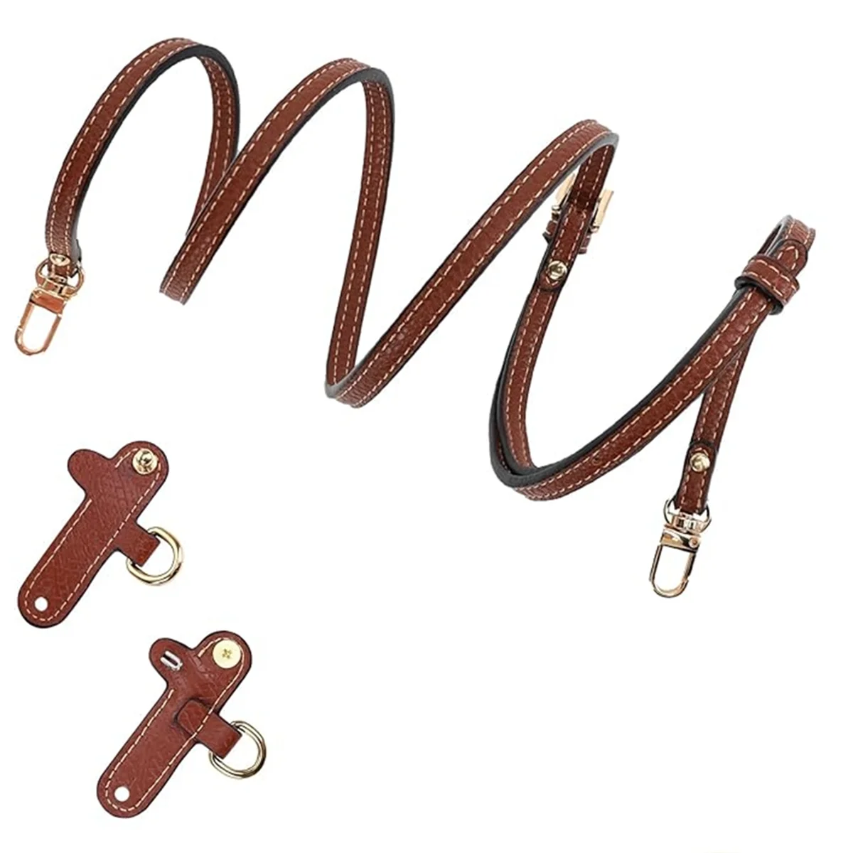

ABXK Strap for Mini Bag Strap Kit, Leather No-Punch Shoulder Strap for Mini Bag