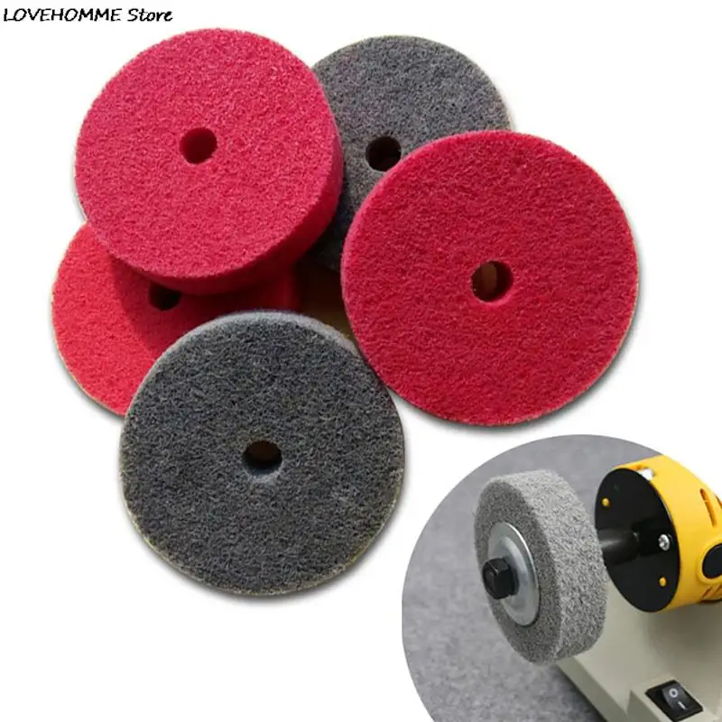 Roue de polissage en Nylon, 3 pouces, 75mm, pour le polissage du métal, du bois, du plastique, accessoires pour outils électriques