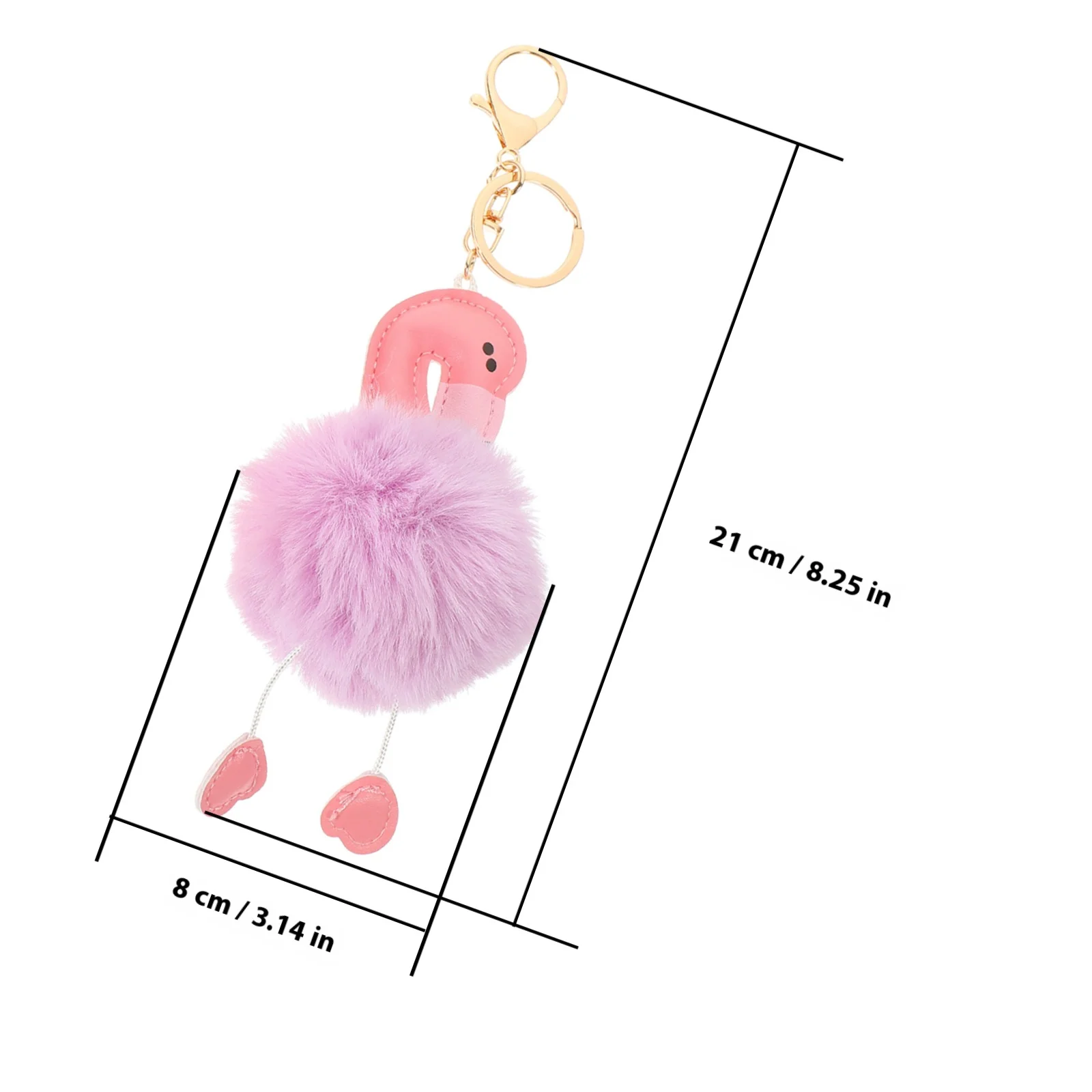 3 قطعة حلقة رئيسية فلامنغو شكل سلسلة المفاتيح الناعمة معلقة الديكور سيارة قلادة حقيبة حامل المنظم فلامنغو المفاتيح