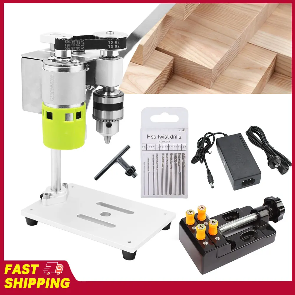 Mini Taladro de Banco de 7 Velocidades, Alta Precisión, Bajo Ruido, Tamaño Compacto, Máquina de Perforación de Escritorio para Manualidades, Fabricación de Joyas, Metal