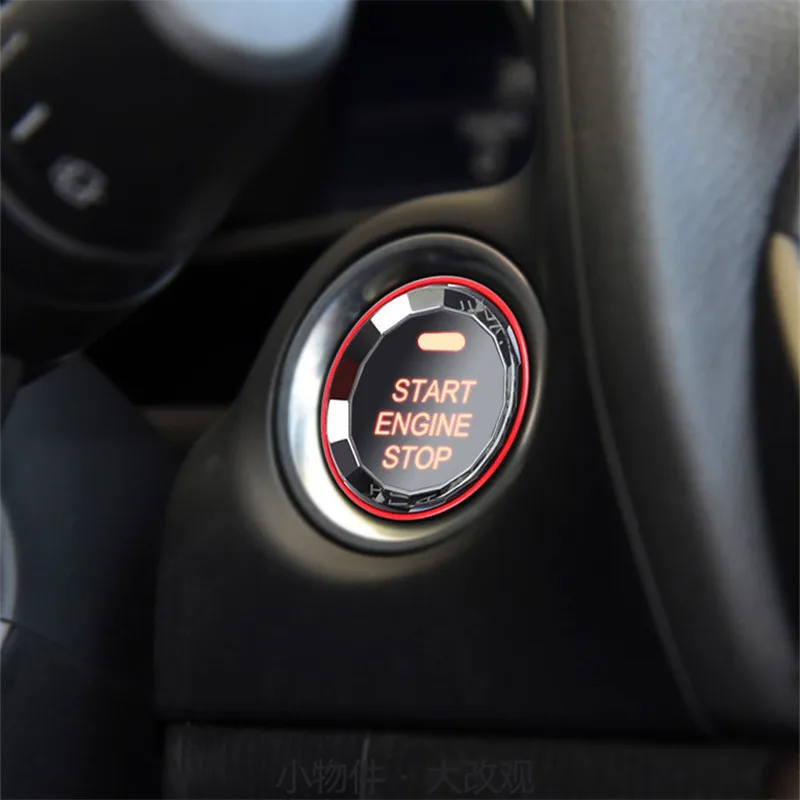 Crystal Style For Mazda 2 3 6 CX-3 CX-4 CX-5 CX-8 One-button START Stop Engine Button Replace Cover Modification Car Interior