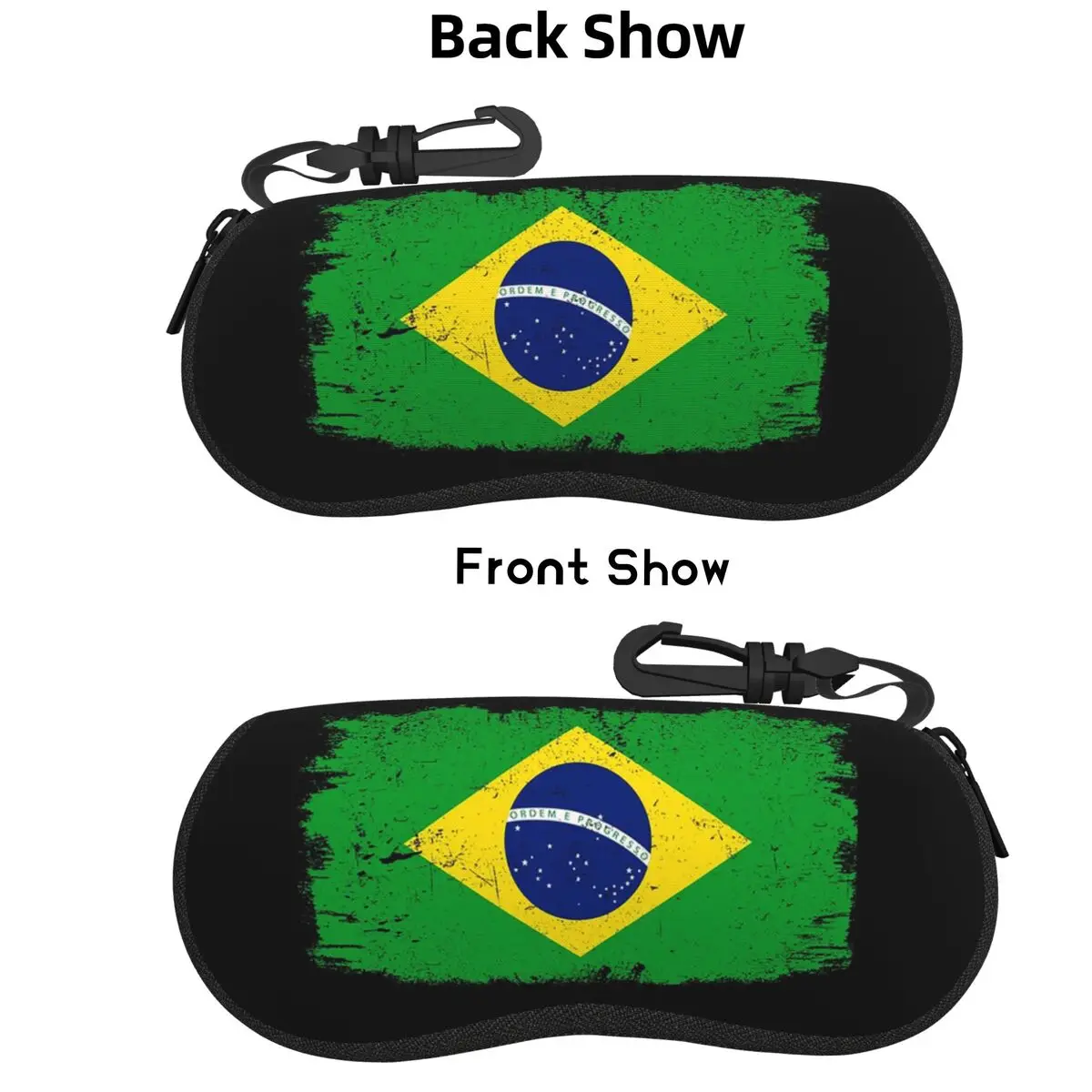 

Brazil Country Flag Brazil Tourist Brazil Country Team Shell Glasses Case Protector Sunglasses Box Women Men Soft Eyeglasses Bag