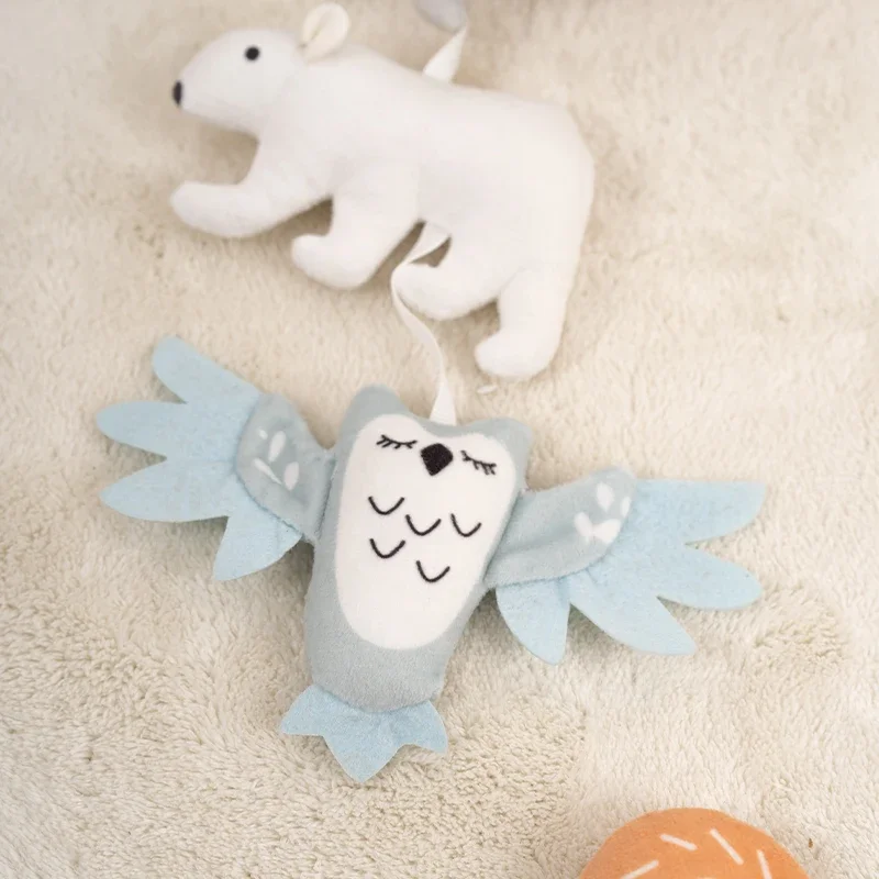 Jouets de hochet doux pour garçons et filles, cadeaux pour nouveau-nés, animal de dessin animé, pendentif pour tout-petits, poussette de lit de bébé