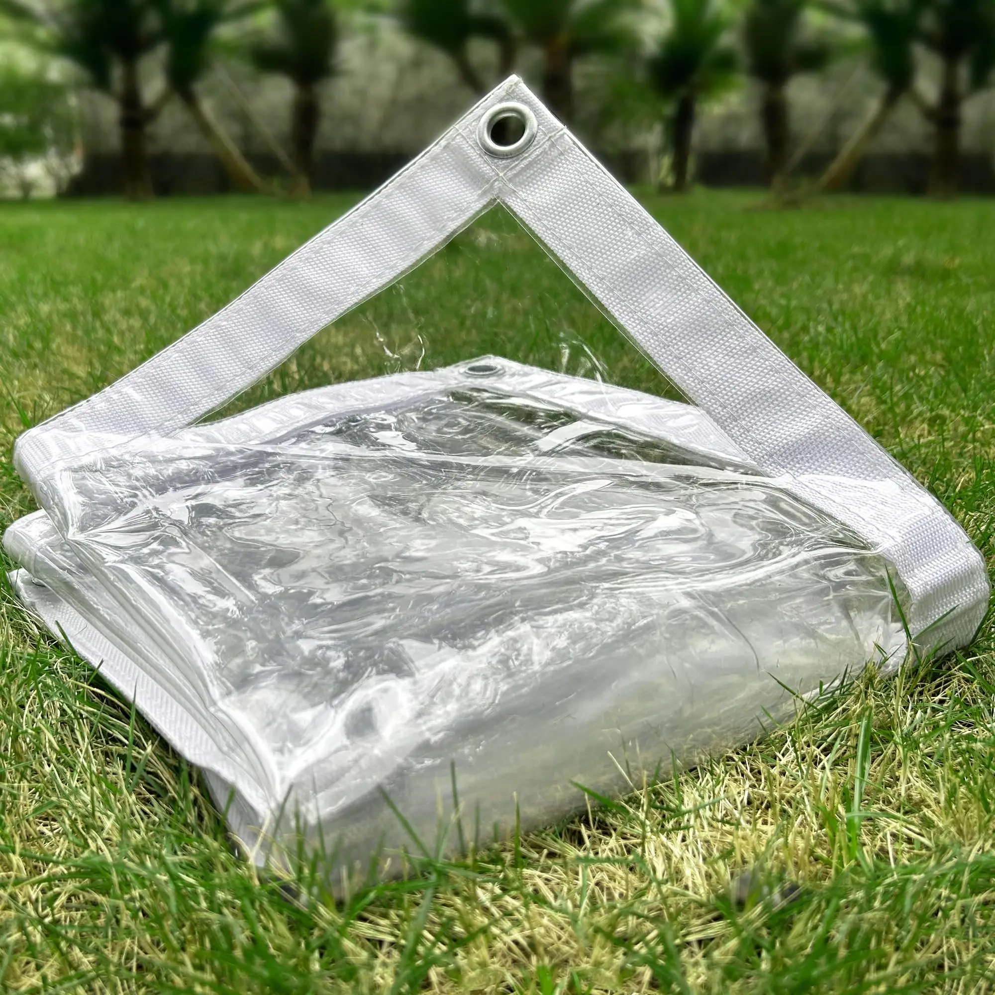 Outdoor Transparent Tarpaulin, Waterproof and Windproof, PVC Tear-Resistant, Suitable for Patio Pergolas and Garden Awnings.