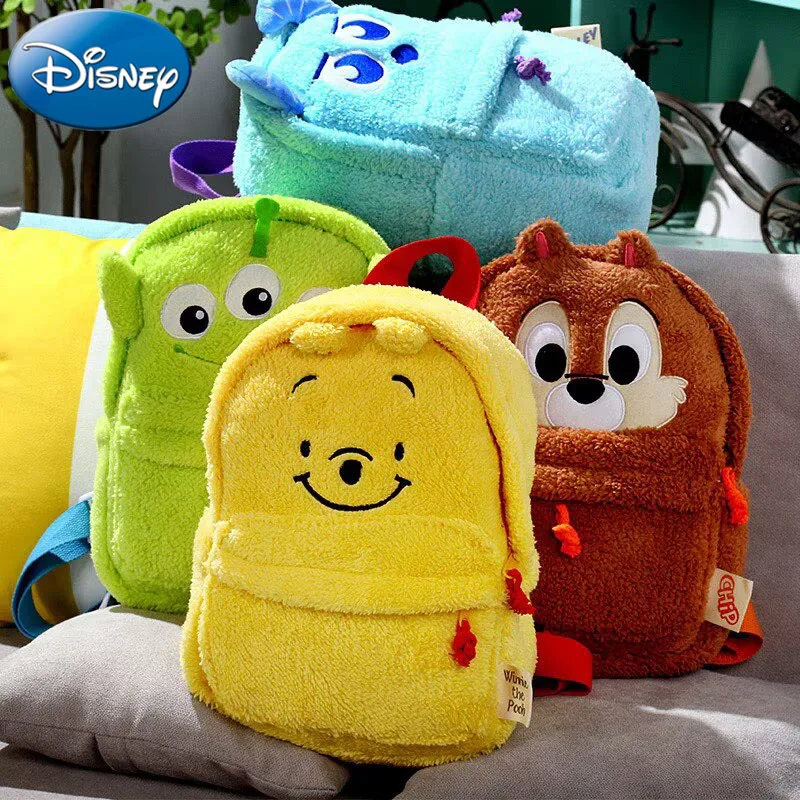 

Новый милый плюшевый рюкзак Диснея с Винни-Пухом, Чужой и бурундук, большая вместительная сумка на двойное плечо для студенческих путешествий