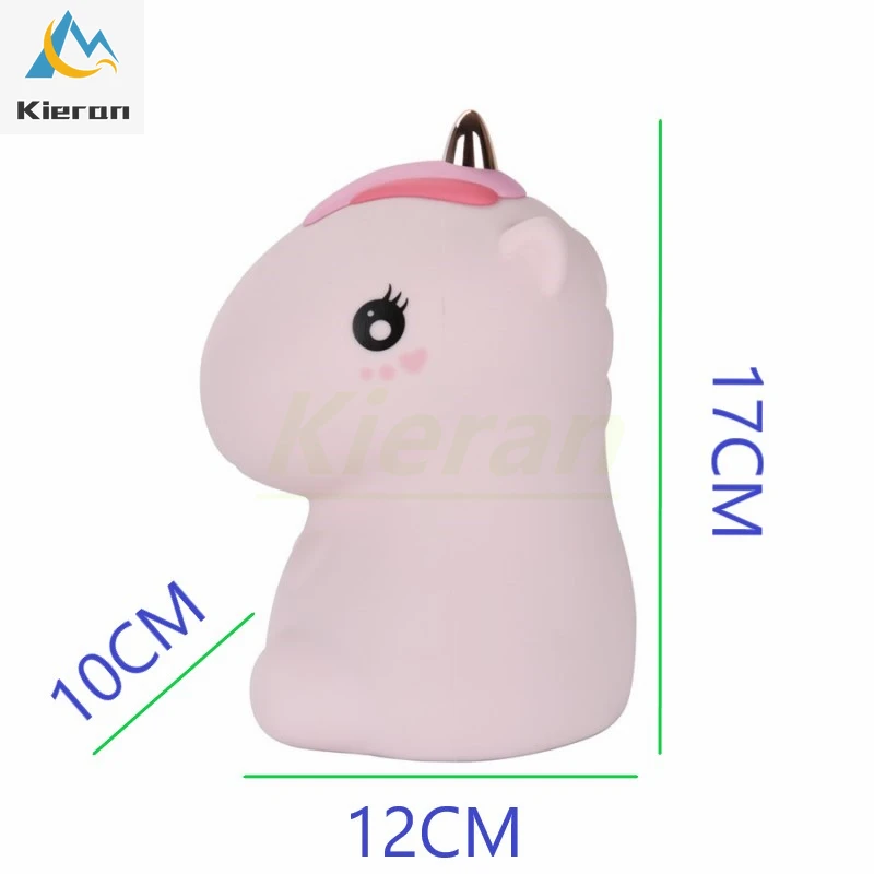 Touch Sensor Unicorn LED Night Lights USB Rechargeable Cartoon Night Lamp Silicone Children Kids Baby Gift Bedroom Bedside Lamp