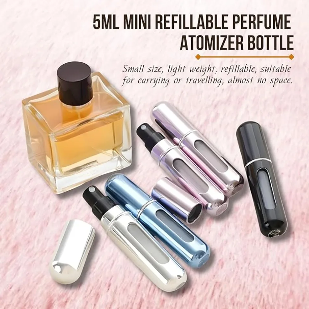 5ml 3pcs Perfume Bottles Portable Mini Refillable Pump Empty Bottle Cosmetic Sprayer Atomizer Fragrance Container Travel Tools