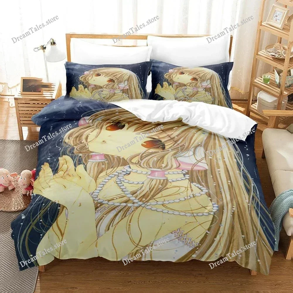 Chobits Chi Luxury Bedding Set Japan Anime Duvet Cover Set Comforter Bedspread Linen Twin Single Size Printed Home Textile963