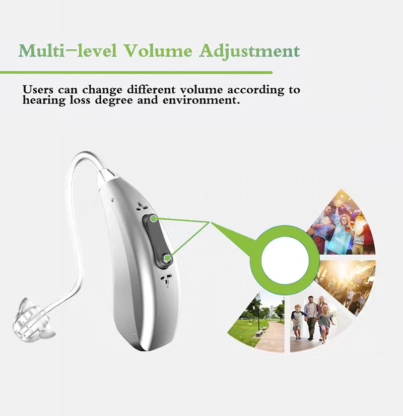 Wireless Bluetooth Hearing Aid Elhearing Rechargeable Digitals Programmable Digital Mini Portable Amplifier Charging Ase Ear