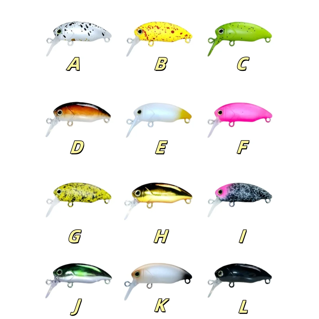 

Swolfy 12pcs Floating Crankbait 2.8g 33mm Trout Bass Floating Wobbler Fishing Lure Freshwater Crank Artificial Hard Bait Tackle