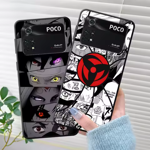 Black Soft Phone Cover Case for Xiaomi Poco F1 M3 M4 M7 Pro F3 C75 C71 M5 C40 C50 X3 X4 X5 X7 Pro C61 Manga Uchiha Itachi Logo