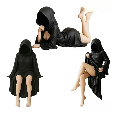 New Mysterious Statue Gothic Style Mysterious Sculpture Garden and Bookshelf Decoration Pla Material Home Decor Ornaments