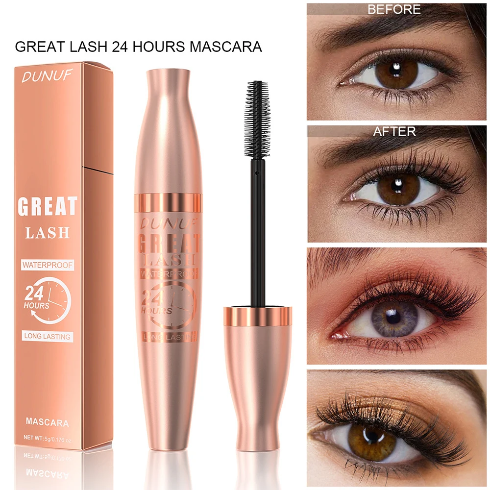 Waterproof and sweatproof mascara thick and long without smudging and slimming.