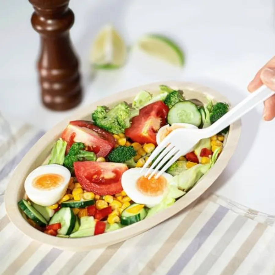 Karat Erath KE-BBB28-FF PFAS Free 28oz Bagasse Bowl, Burrito Bowl, Disposable Bowls, Natural color - Case of 300 pcs