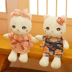 Kimono Styling sevimli karikatür dolması peluş bebek Kawaii kedi yumuşak dolgu oyuncak ev dekorasyon süslenebilir çocuk doğum günü hediyesi