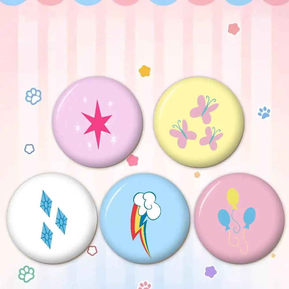 Cute L-little-P-ponyS Anime Brooches Cute Cartoon  Badge Jacket Jeans Lapel Pin Gift Accessorie