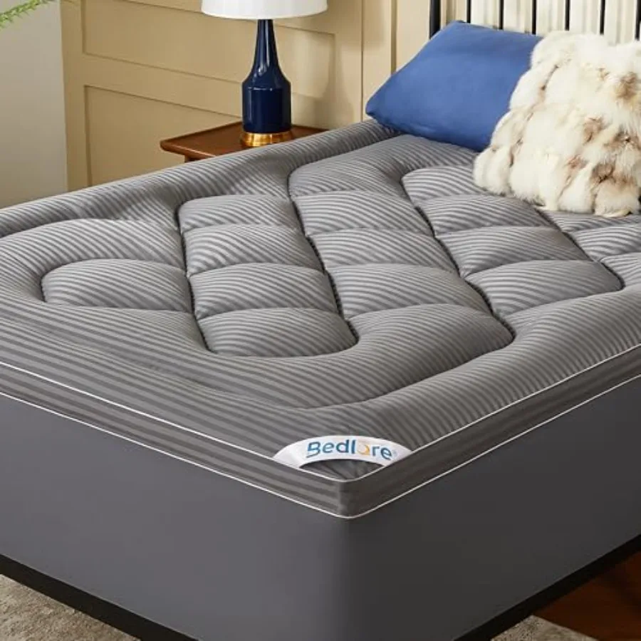 Mattress Topper Thick Pillow Top Pad for Back Pain Relief Cooling Soft Mattress Cover with Deep Pockets 6-18 inch