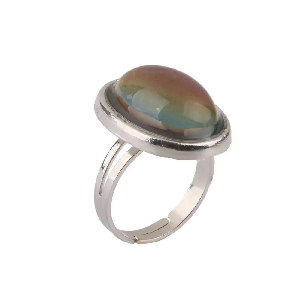 

Thermochromic Ring Oval Finger Mood Earth Tones Color Changing Unisex Men and Women