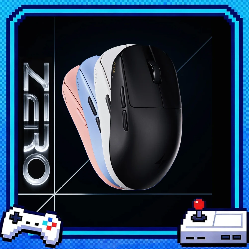 ATK ZERO Transparent Wireless Mouse Nordic 54H20 Paw3950Ultra 39gram Lightweight Ergonomic Gaming Mice PC Accessories Valorant