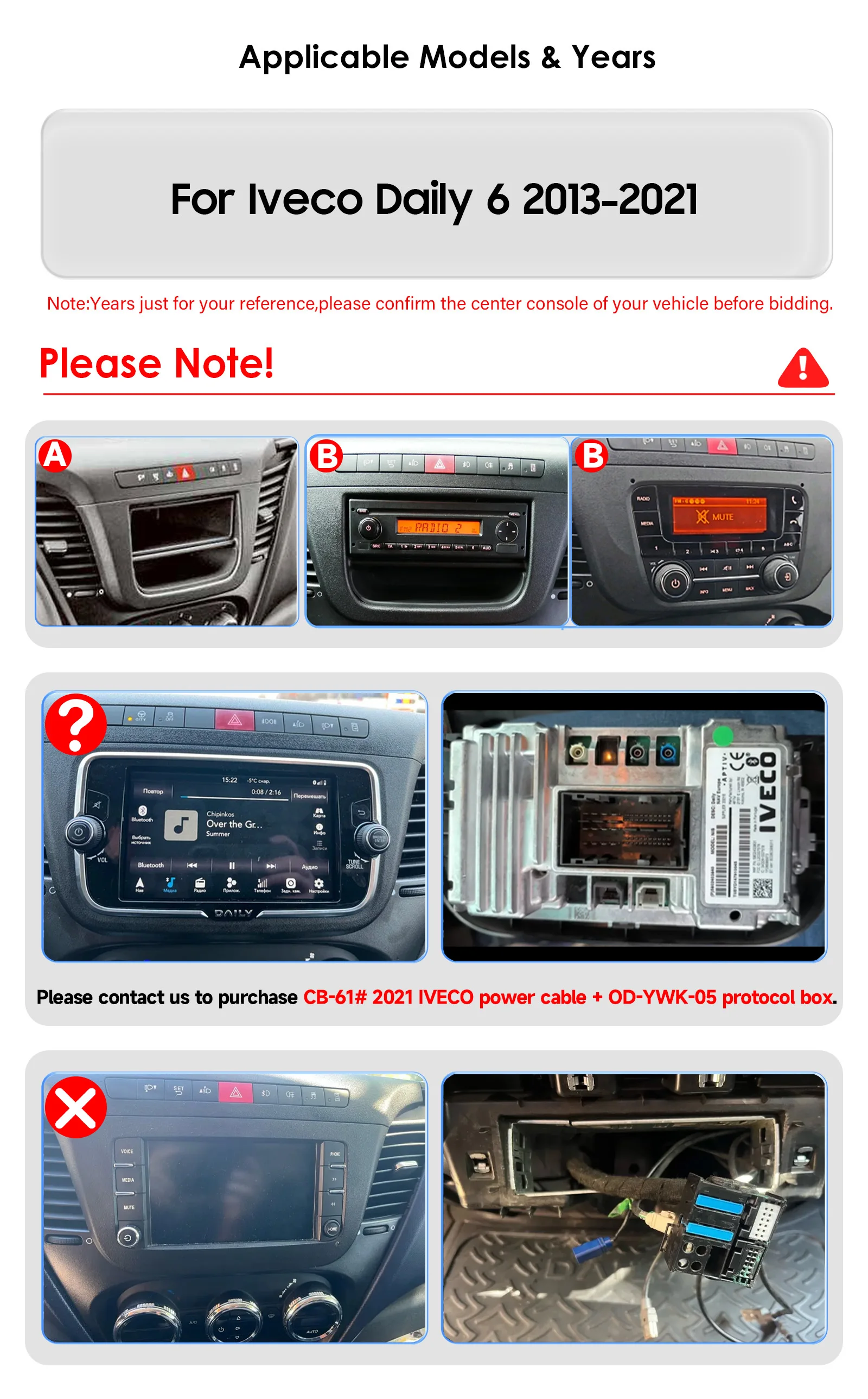 9-Zoll Wireless Carplay Android 14 Autoradio für Iveco Daily 6 2013-2021 Multimedia-Player mit Snapdragon 8-Kern-Prozessor, GPS und 360-Grad-Kamera-Bildschirm – Detail 3