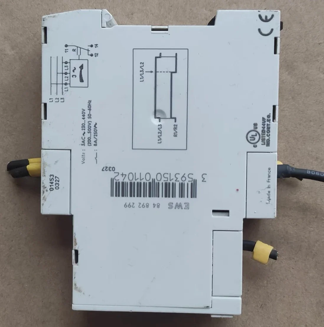 Used EWS 84 892 299 phase sequence relay