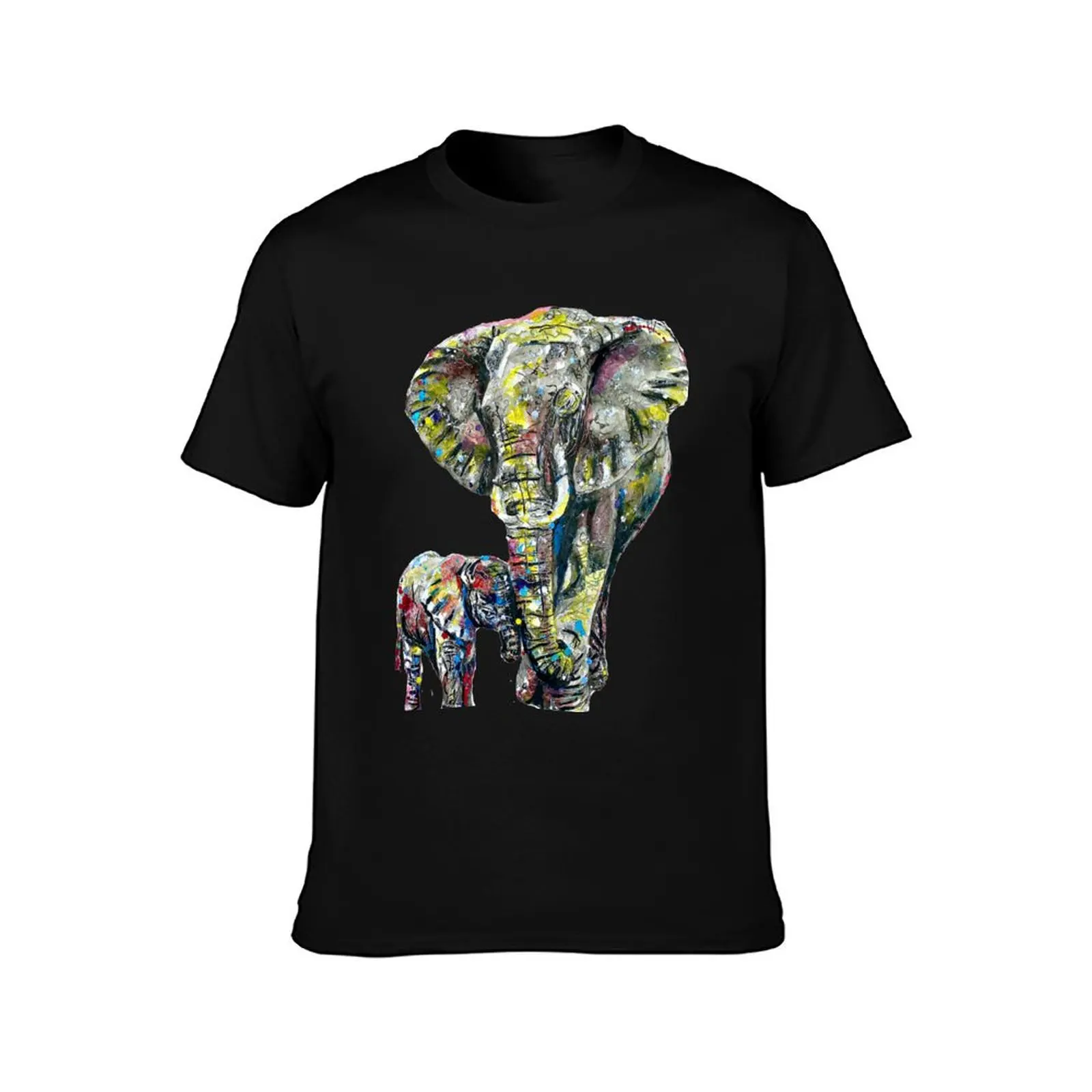 Inkopolis Elephants T-Shirt Graphic Print Short Sleeve T-Shirt