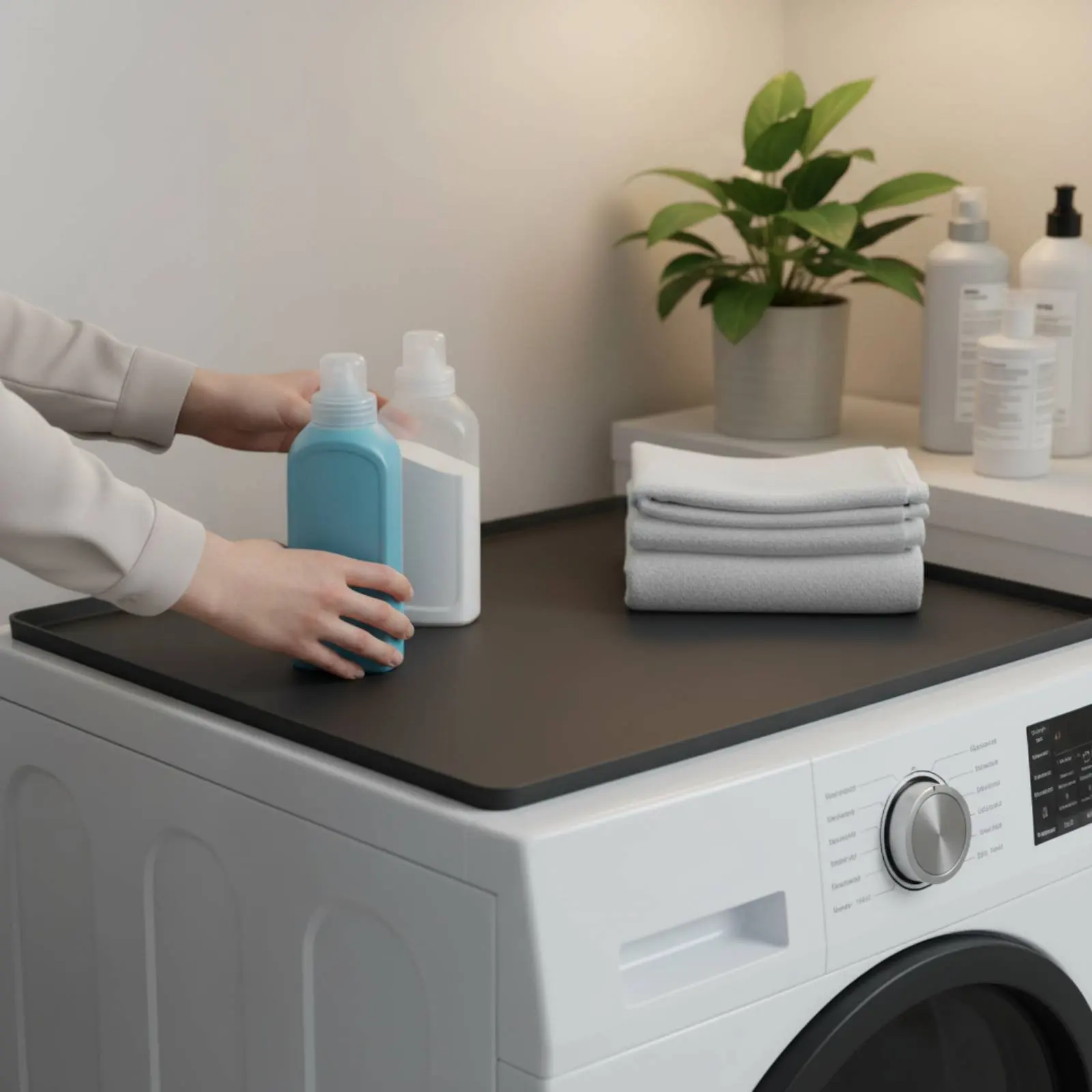 

Silicone Spill Mat Easy to Clean Silicone Spill Tray Refrigerator Leak Tray Long-Lasting Appliance Floor Guard Flexible