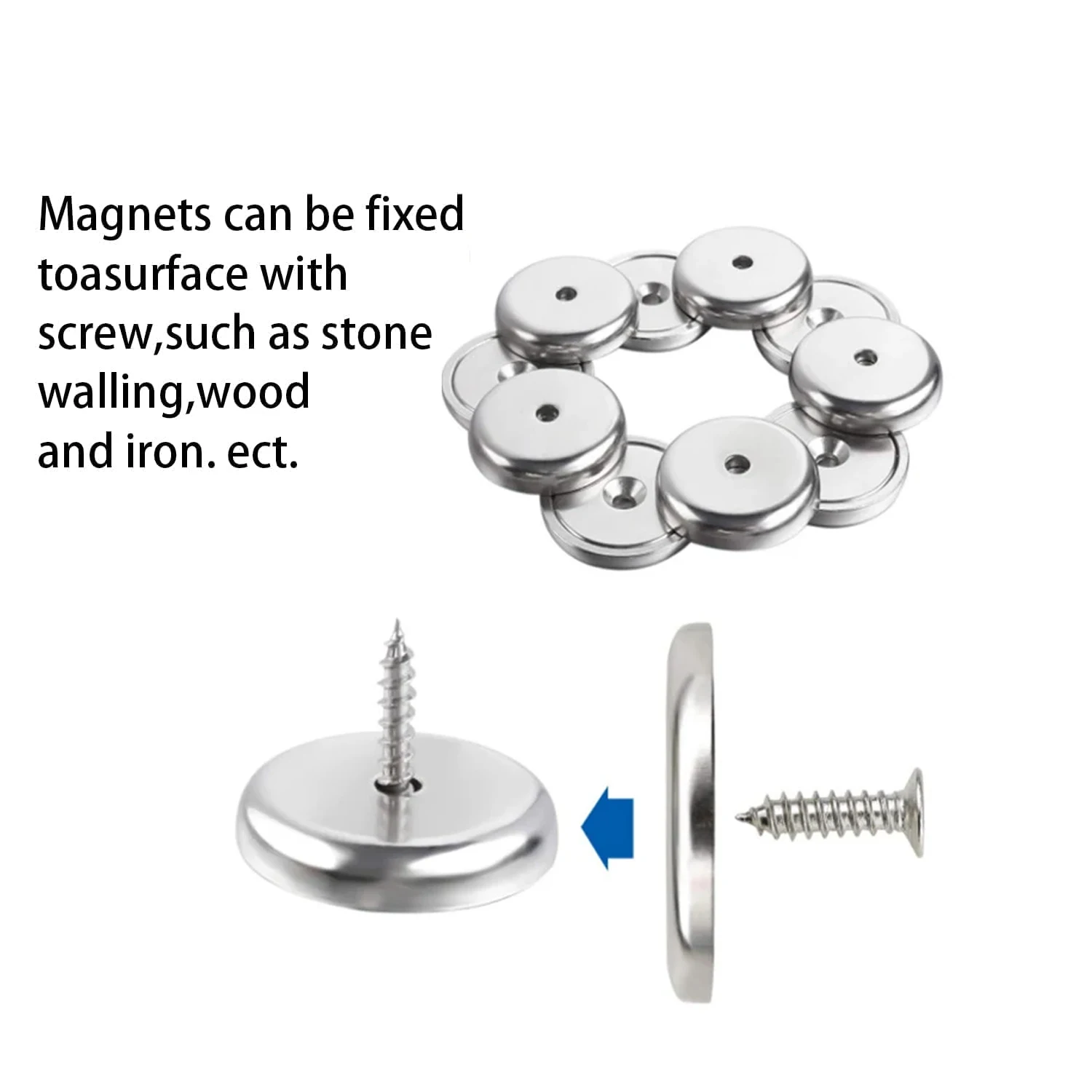 Multi Neodymium Disc Countersunk Hole Magnets, Permanent Neodymium Magnets for Tool Room, Science, Craft, Office, Science Proje