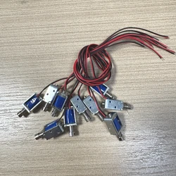10pcs/ lot DC 3V 5V 9V 12V Frame Through Type Solenoid Electromagnet Tiny Push-Pull Square Electromagnet 4mm Stroke