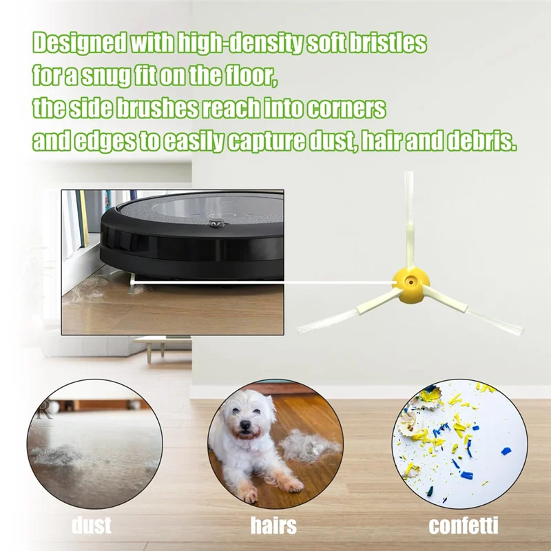 -ABJZ استبدال فرشاة جانبية لـ Irobot Roomba 500 600 700 Series 692 694 680 660 قطع غيار ملحقات المكنسة الكهربائية