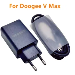 Original New DOOGEE V MAX VMAX Cell Phone 33W Adaptor Travel Fast Charger EU Plug Adapter +Type-C USB Cable Line