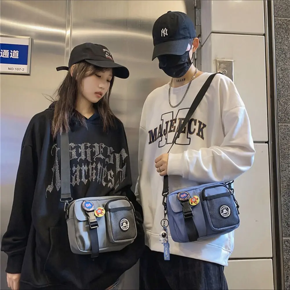 

Новая трендовая быстросохнущая парусиновая сумка на плечо Harajuku, портативная мужская сумка через плечо, однотонная сумка для мобильного телефона на каждый день