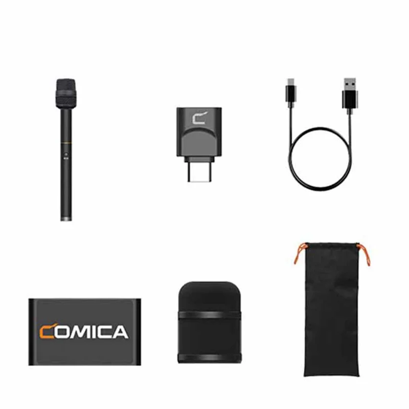 A47Z Comica Revo S Wireless Microphone 48Khz/24Bit Cardioid Polar Pattern, Denoise For Smartphone Interviews And Outdoor Use