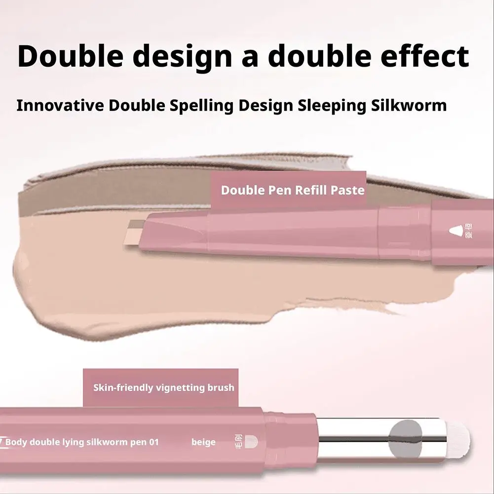 Penna per trucco Silkworm Evidenzia e ombretto sotto il eyeliner sdraiato Silkworm Nude Pink Evidenziatore Ombra Cosmetici per il trucco