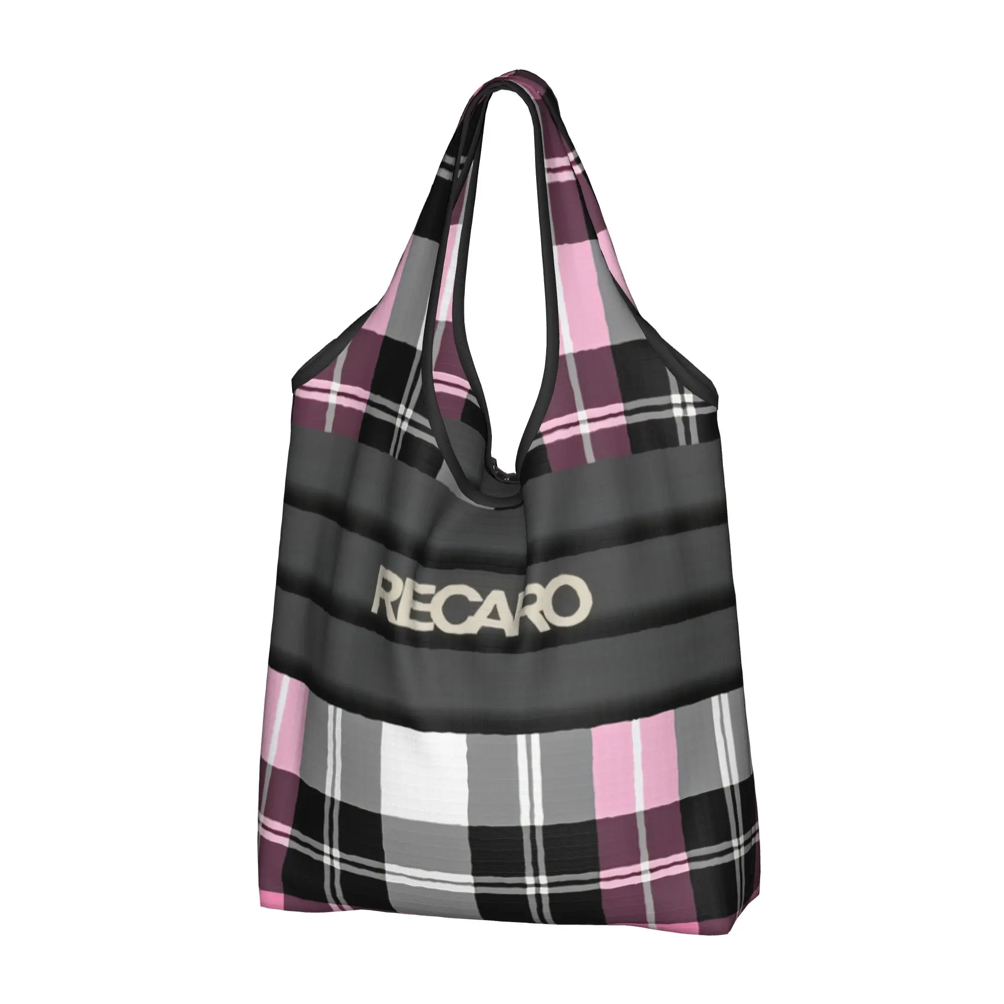 R-Recaros Logo Grocery Shopping Bag Custom Shopper Tote Shoulder Bag Large Capacity Portable  Handbag