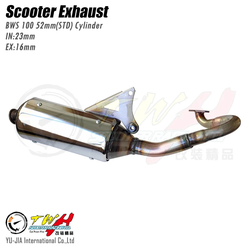 V8 Taiwan Made BWS100 4VP-W003 Motorcycle Racing Muffler Exhaust Pipe For Y BWS 4VP