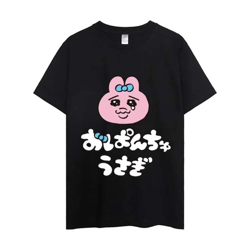 Cartoon Opanchus Usagi T Shirt Men Couple Combination Clothes Short Sleeve Collar Fashion Woman Cotton